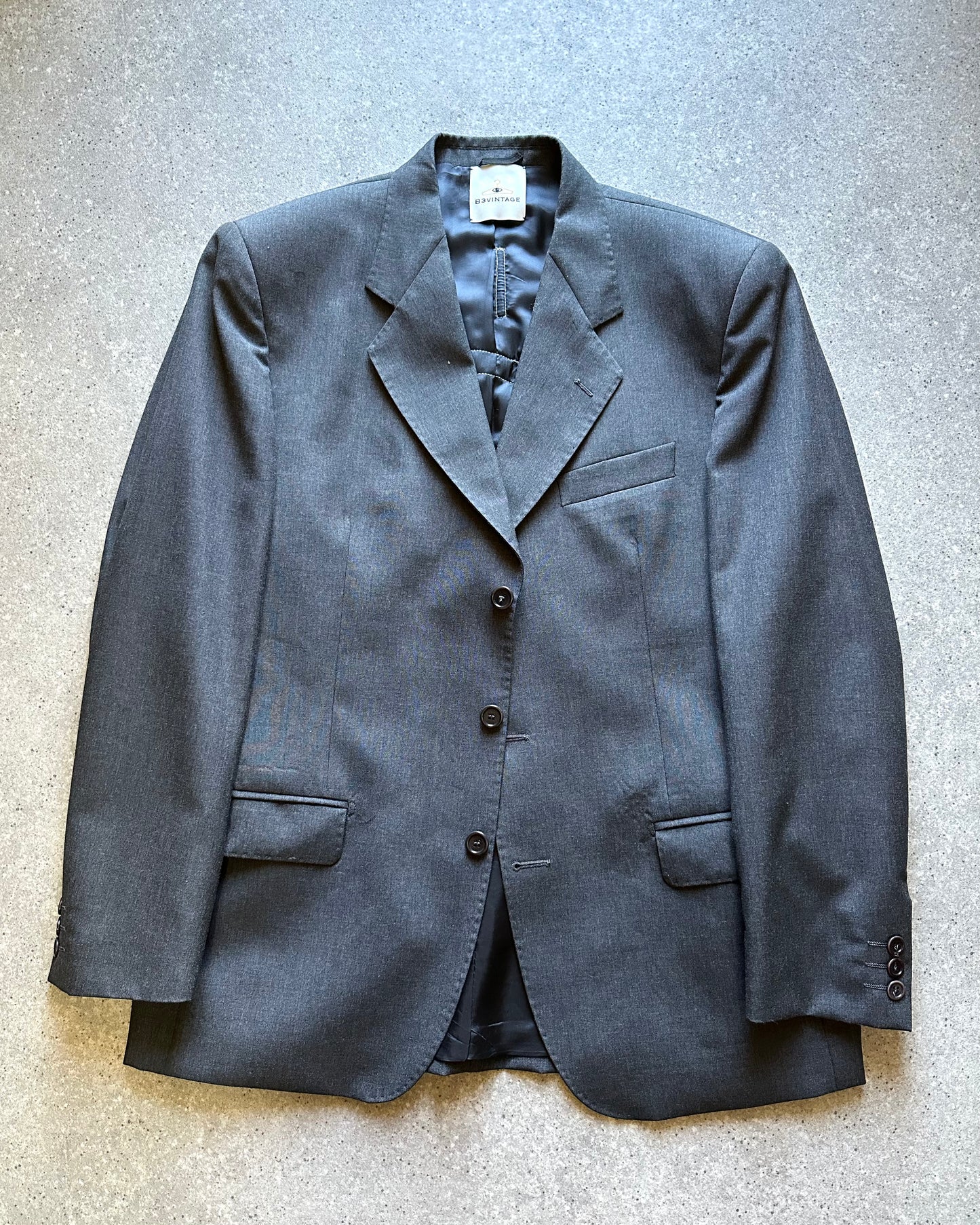 B3UPCYCLE - ALL EYEZ ON ME BLAZER BROKEN HEART GREY